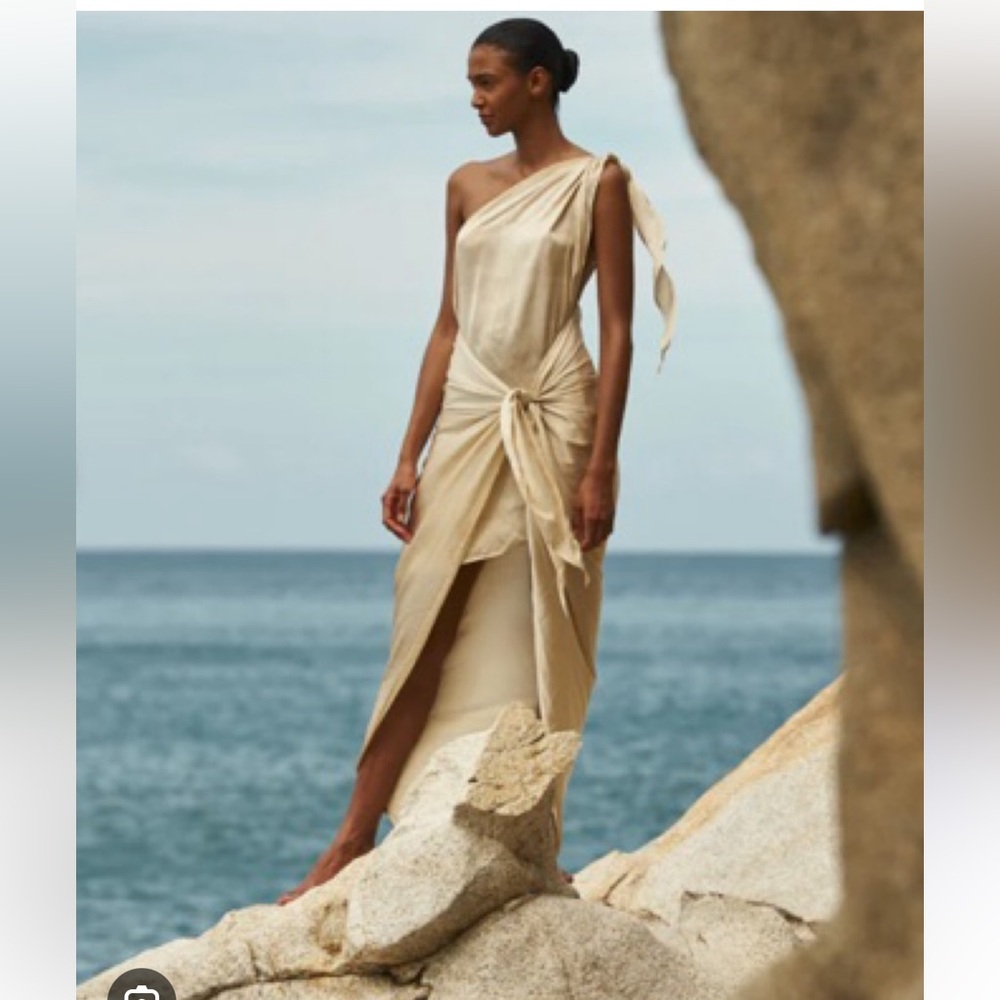 Baobab Collection Cream One-Shoulder Dress